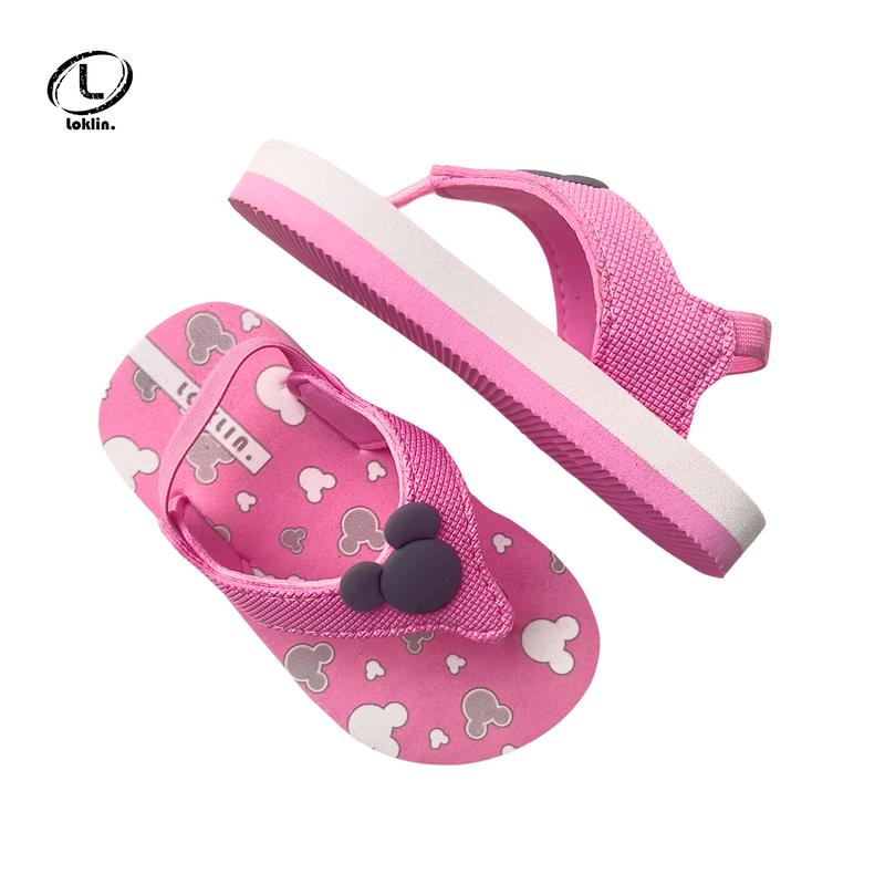 Loklin Sandal Jepit Anak Perempuan Sendal Bayi Flip Flop Minnie Mouse 2