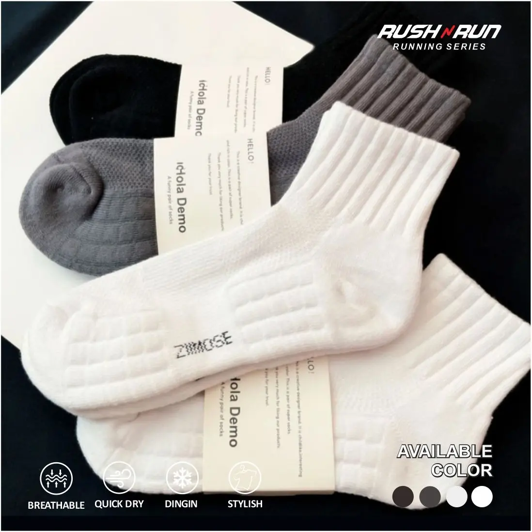 Kaos Kaki Pria Premium Semata Kaki Ankle Empuk Breathable Olahraga Gym dan Harian