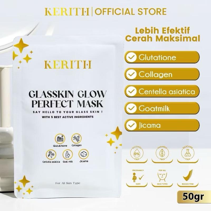 ￼Glasskin Glow Perfect Mask by Kerith masker tone up pencerah wajah menghaluskan Wash Off Mask 0