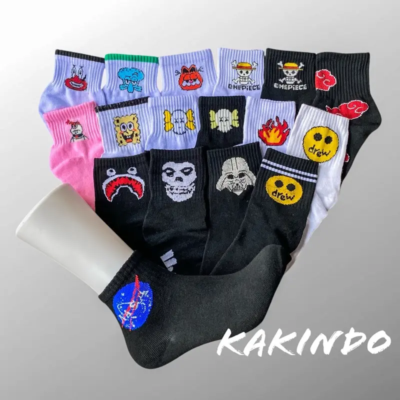 Kaos kaki Pendek Dewasa Motif Kartun Keren Lucu Oldschool