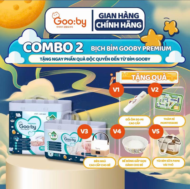 [LIVE][COMBO 2B] Tã bỉm dán/quần GOOBY PREMIUM mẫu mới 2025 mềm mỏng thấm hút tốt