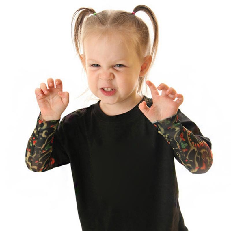 Tay Áo Hình Xăm Trẻ Em, Thời Trang, Dành Cho Trẻ Em, Giữ Ấm Cánh Tay, Chống Tia UV, Hình Xăm Giả Tạm Thời Ngoài Trời, Tay Áo Giữ Ấm Cánh Tay, 1 Chiếc