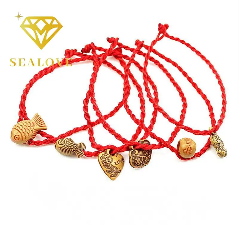 SEALOVE Dây Thừng Tay, Màu Đỏ, Dây May Mắn, Phong Cách Tối Giản, Thích Hợp Sử Dụng Hàng Ngày