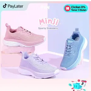 PVN Minji Sepatu Wanita Sneakers Sport Shoes Grey 270 PVN Minji Sepatu Wanita Sneakers Sport Shoes Grey 270
