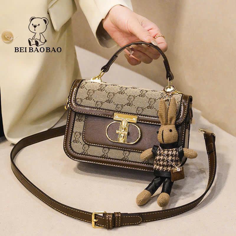  túi xách thời trang nữ túi xách chữ T hoạ tiết gấu sang chảnh lịch sự phong cách hàn quốc đi làm đi chơi đi tiệc giỏ nesty kẹp nách cốp 