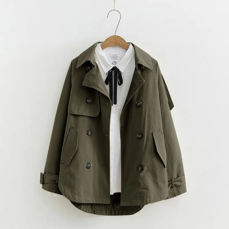 COD - Osin Jaket Parka Kanvas Tebal Premium Full Button Fit L Fashion Outerwear Jacket Remaja Wanita Korean Style Termurah 0
