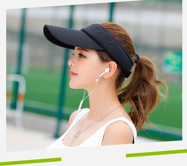 Product Introduction of Sun Hat Women Baseball Cap Summer White Sun-Proof Caps Empty Top Visors Seaside Outdoor Sport Tennis Golf Hat 9