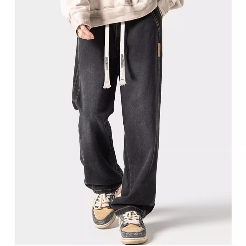 celana baggy jeans pria celana jeans korean style pria celana cowok panjang kekinian