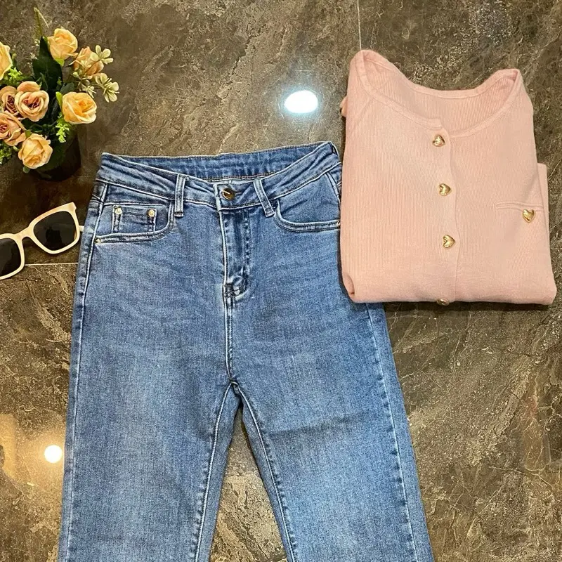 Jeans cutbray rawis cantik premium 1