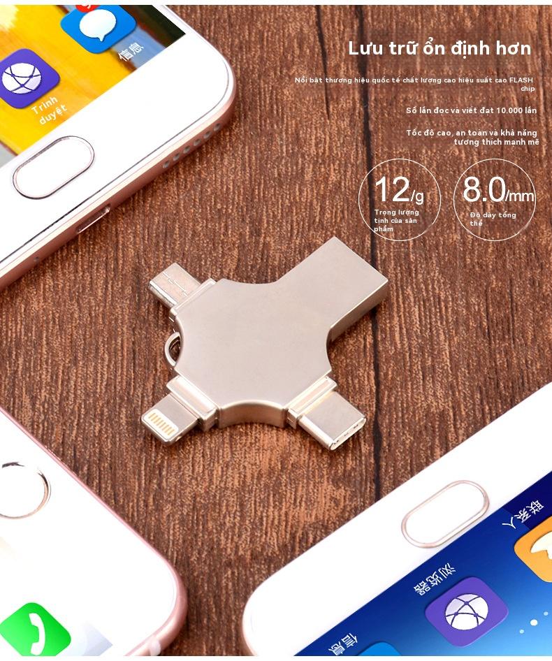 Product Introduction of Ổ đĩa Lung Linh dành  thiết bị Android 4 trong 1, Ổ đĩa  OTG, Ổ đĩa ngón tay cái, Ổ đĩa Type-C, Ổ cứng ngoài, Thích hợp  máy tính bảng, Android và điện thoại thông minh, Tương thích với máy tính di động    sd  card sd  card otg  type  c bộ   trữ  win 52