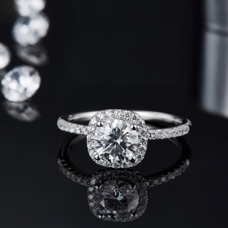 【#7】1ct Moissanite Rings For Women 925 Sterling Silver Ring Jewelry Gift 2