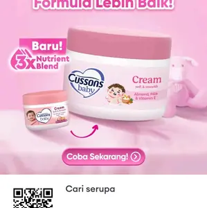 (Paket Isi 2) Cussons Baby Cream Soft & Smooth 2x50gr Untuk kulit Bayi