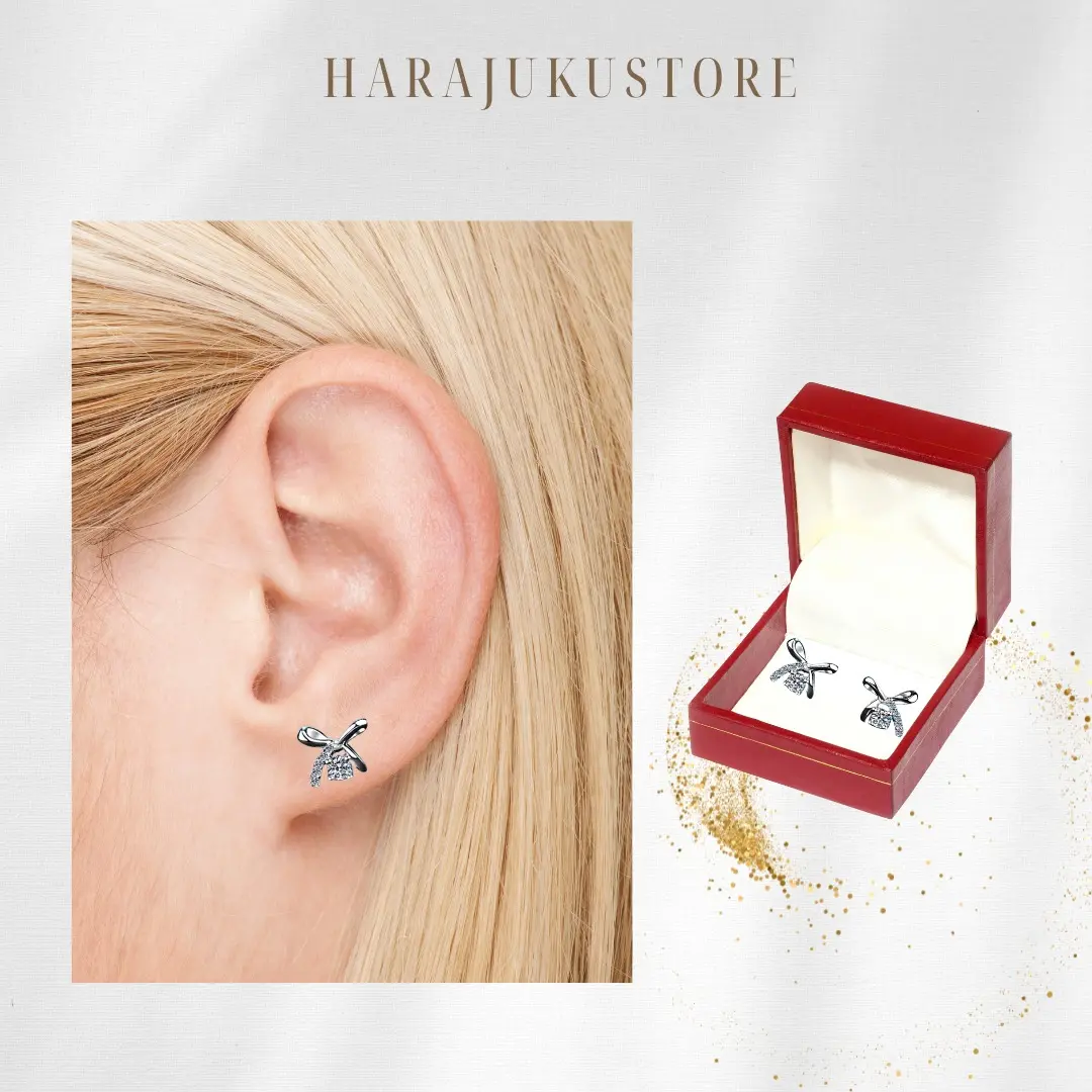 HARAJUKU anting wanita moissanite korean style HIGH PREMIUM/ANTI KARAT (BISA COD)