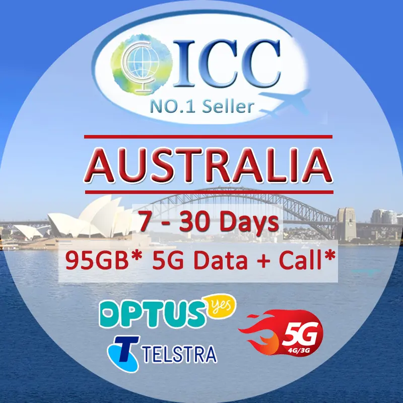 ICC SIM Card_ Australia 7-30 Days Data + Call* Plan (Self Activate)