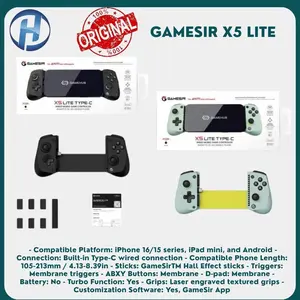 GameSir X5 Lite Type C Mobile Gaming Controller Gamepad Stick for Android iPhone 15 Series Joystick
