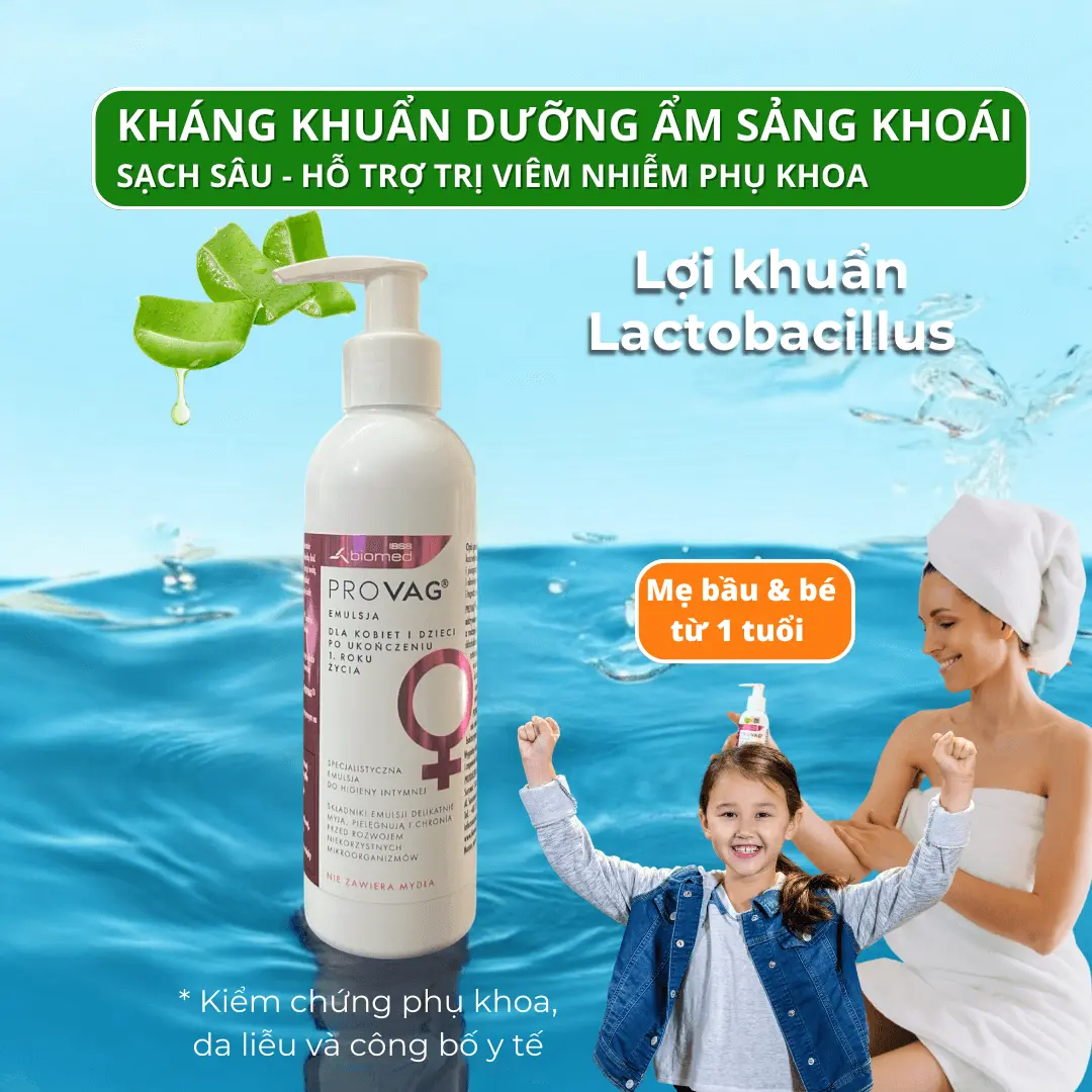 [Chính Hãng] Dung Dịch Vệ Sinh Giảm Viêm Phụ Khoa PROVAG Emulsion Dưỡng Ẩm Cân Bằng pH ddvs phụ nữ an toàn từ Châu Âu 150ml