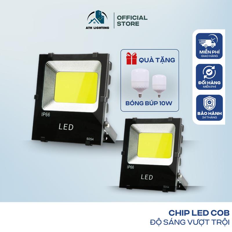 ATH LIGHTING Đèn Pha LED Ngoài Trời 50w 100w 200w Chip COB 5054 Chống Nước IP65 Chiếu Sáng Nhà Xưởng Biển Quảng Cáo Tiết Kiệm Điện