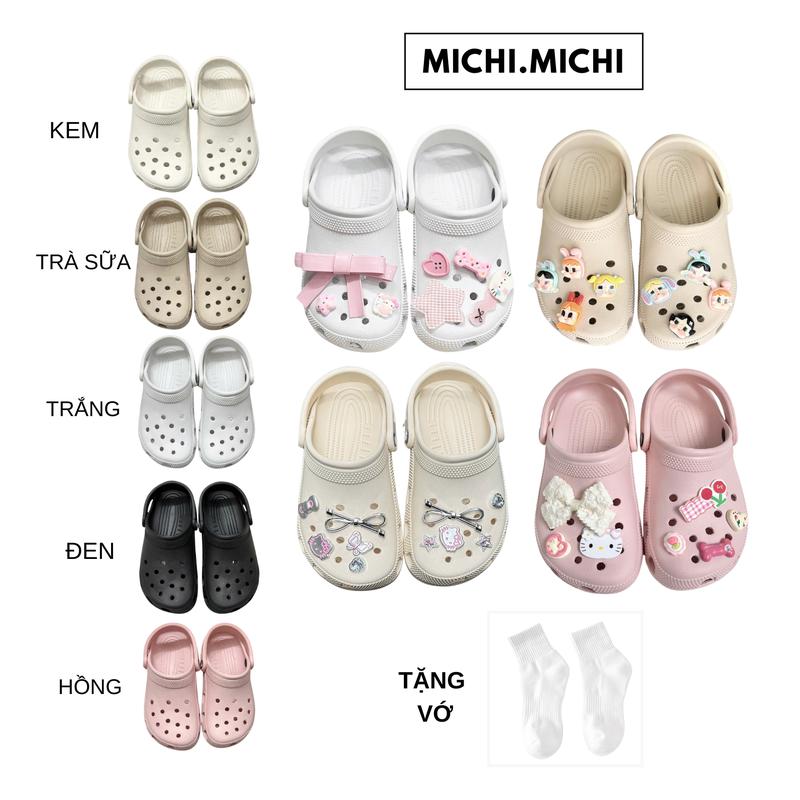 [ DEAL MỞ BÁN + TẶNG VỚ ] Dép Sục Cao Su 4cm Quai Hậu Chống Trơn Êm Chân Không Thấm Nước - Hỗ trợ Đổi Size