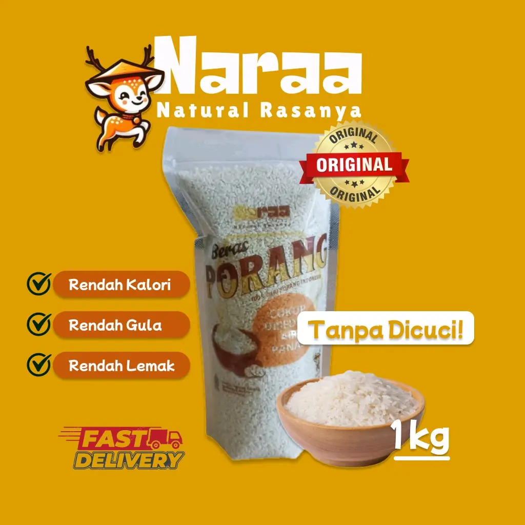 Beras porang kemasan 1kg by Naraa Food Rice