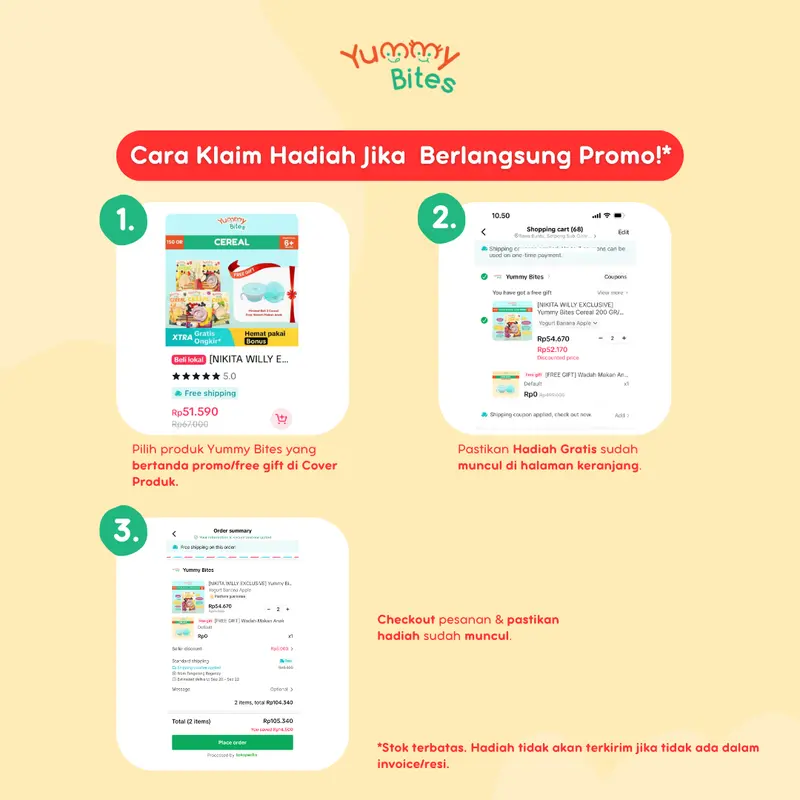 Yummy Bites Pancake & Waffle Mix 130g / Tepung Premix Pancake & Waffle Untuk bayi 1