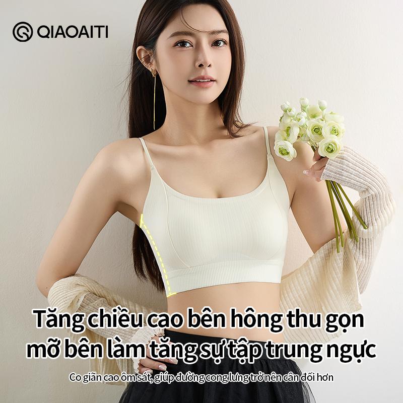  Qiaoaiti Áo Ngực Áo Yếm Không Đường May Dành Cho Nữ Nâng Ngực Đẩy Lên Chống Lộ Vô Hình Và Không Xuyên Áo Ngực Không Dây Thiết Kế Hở Lưng 
