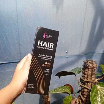 Product Review of (Promo Spesial) Aestika Dark Brown Hair Coloring Shampoo  - Pewarna Rambut Beruban Extract from @**u 1