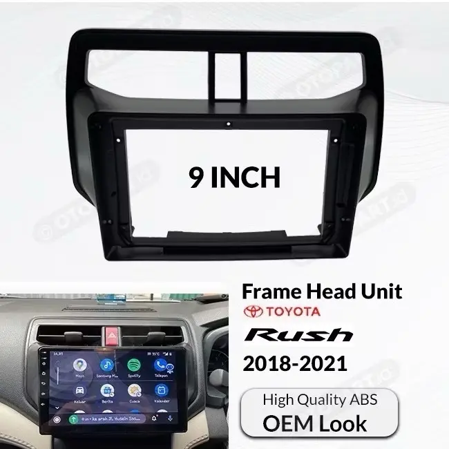 FRAME HEAD UNIT ANDROID RUSH /  TERIOS 9” INCH 2018 Car