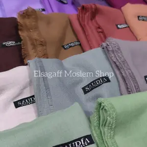 Hijab Segiempat Saudi Ori Katun 3 Rawis