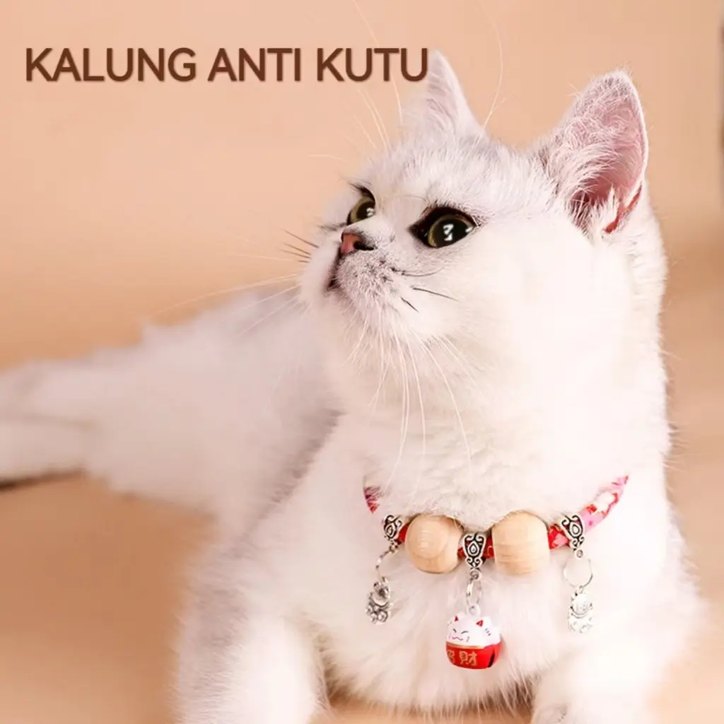 Kalung Anti Kutu Dan Serangga Gaya Jepang Dapat Disesuaikan Untuk Anjing&Kucing Peliharaan/Kalung Kucing Anjing