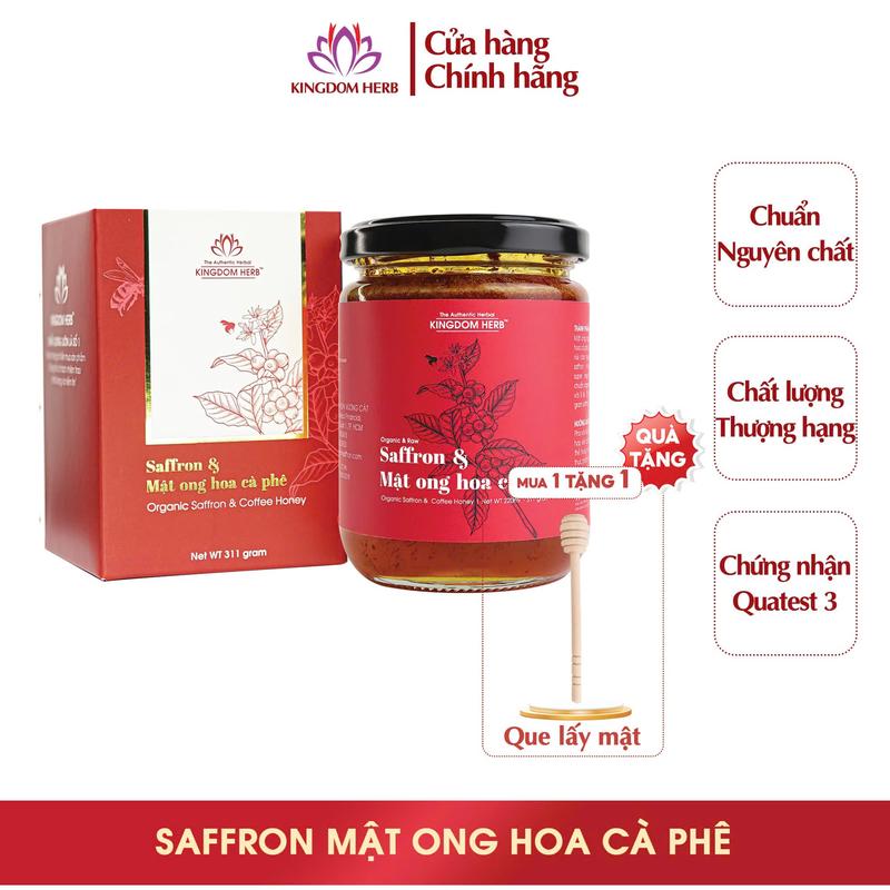  Saffron ngâm mật ong Kingdom Herb chính hãng thượng hạng 311g - saffron matong hỗ trợ dạ dày ngủ ngon đẹp da KQ 