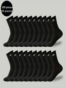 Calcetines deportivos para hombre, 20 pares (10 pares), calcetines gruesos y cómodos para fitness y correr, calcetines para deportes al aire libre, tejido transpirable que absorbe la humedad