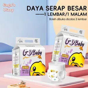 [2 BALL]Gaga's Diary popok bayi promo hari ini newborn diapers pants  murah bayi 0 6 bulan lembutM-XXL Ringan Sirkulasi Udara Baik Mencegah Iritasi