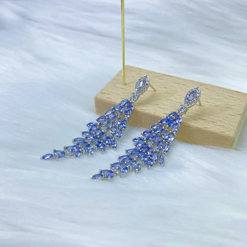 Tanzanite Earrings Natural Gemstone jewellery 1