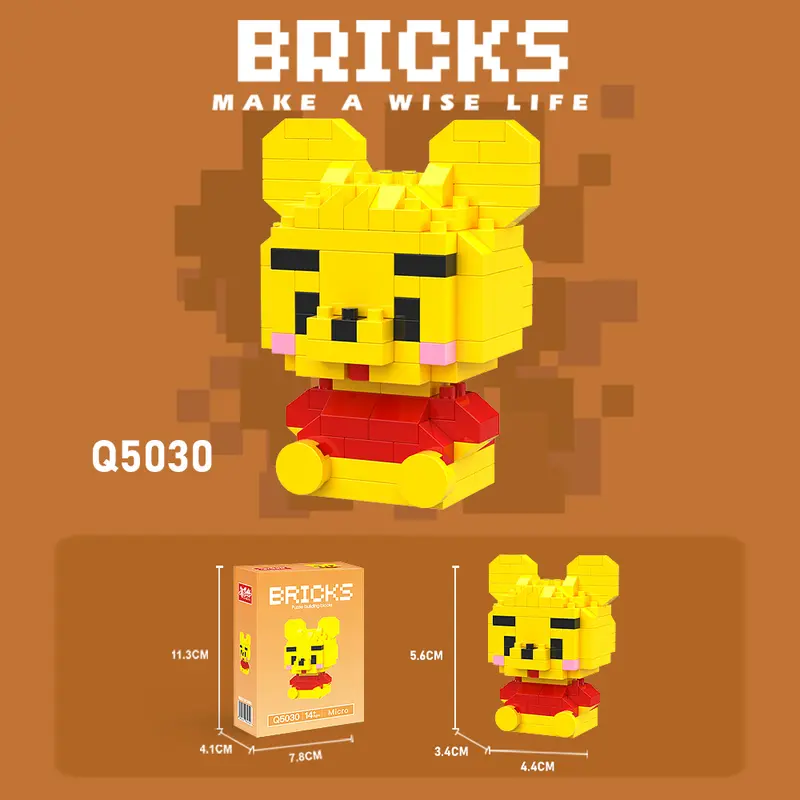 Nano Block Model Kartun Building Blok Mainan Balok Susun DIY Bricks Mini Toys 6