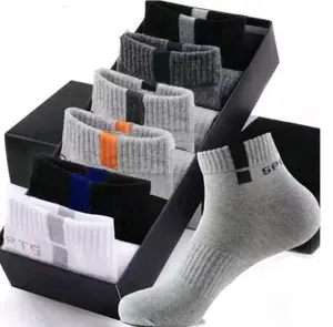 New Sport Paket 12 Pasang Kaos Kaki Olahraga Sport Pria Wanita Dewasa Katun Hitam Abu Unisex Motif Nyaman untuk Aktivitas Olahraga