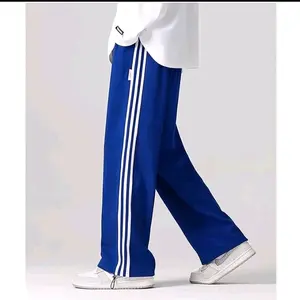 BKS.03 Celana Training List 3 Celana Training Olahraga Unisex Merah Dengan Garis Putih