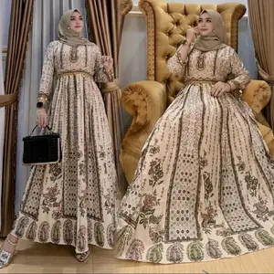 Gamis Hindi Layla Viral Terbaru dengan Desain Elegan dan Motif Bunga Klasik untuk Tampilan Mewah
