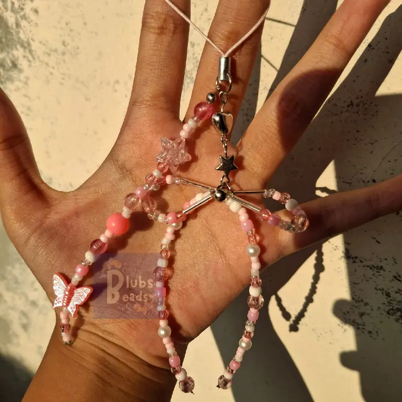 Ribbon keychain | Bow Keychain | Gantungan Kunci Manik | Beads Keychain | Coquette Pink | Trinkets 1