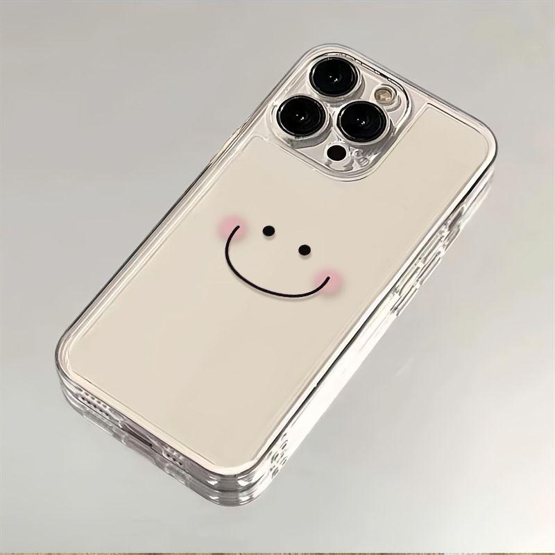 Ốp lưng trong suốt không ố vàng,Hình ảnh Biểu tượng cười,Phù hợp cho iPhone 17/16/15/14/13/12/11 Pro Max/7/8 Plus/XR/XS Max