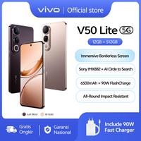 Gambar [NEW LAUNCH] vivo V50 Lite 5G (12/512) Borderless Immersive Screen, Sony IMX882, 6500mAh Battery+90W Flashcharge, AI Erase 2.0, All-round Impact Resistance - Just Black dari vivo Indonesia Kab. Tangerang 2 Tokopedia