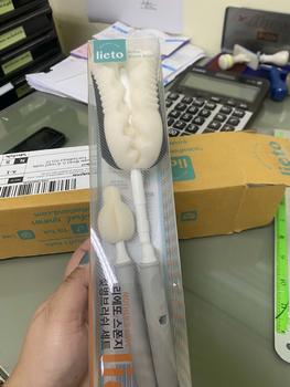 Product Review of แปรงล้างขวดนม Lieto ฟองน้ำหนาแน่น ทำความสะอาดขจัดคราบได้หมดจด น้ายาล้างขวดนมแกลลอน ขวดนมคอกว้าง ไม่สามารถเปลี่ยนฟองน้ำ Refill ได้ from 🌟**⭐ 0