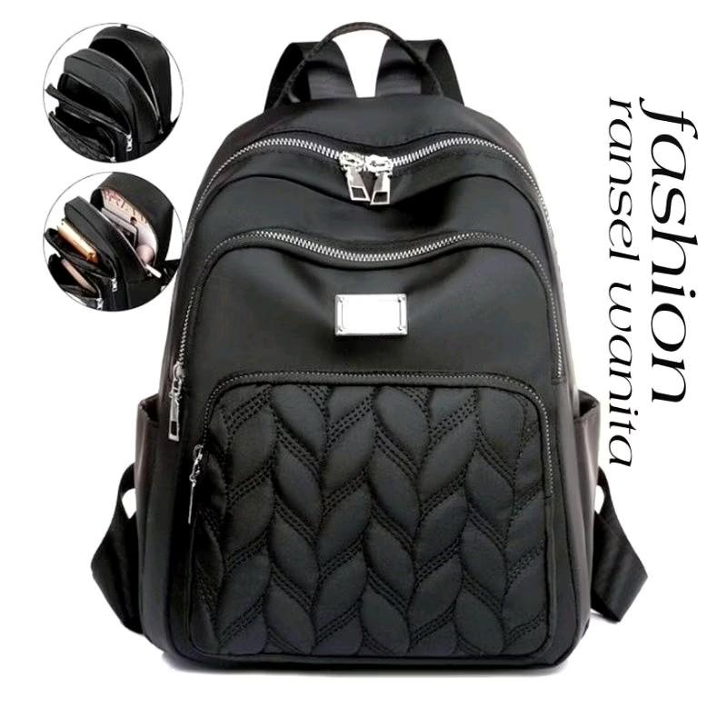 Sale Tas Ransel Fashion Tas Wanita Model Chibao Motif Bordir Multipocket Ukuran 35×15×27cm 0