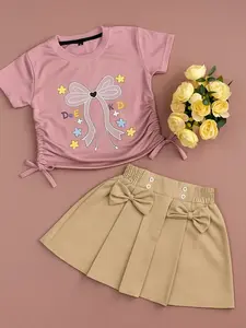 Setelan Rok Pita Anak Perempuan 1-9Tahun/Ootd Baju Anak Perempuan/Fashion one set anak Perempuan/Setelan Rok pita