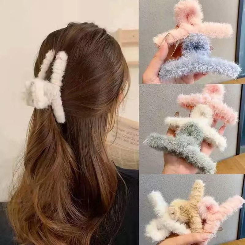 Product Introduction of Jepit Rambut Silang Gaya Korea Warna Soft Bulu Halus Jedai Wanita - Clips Aksesoris Souvenir Hadiah 10