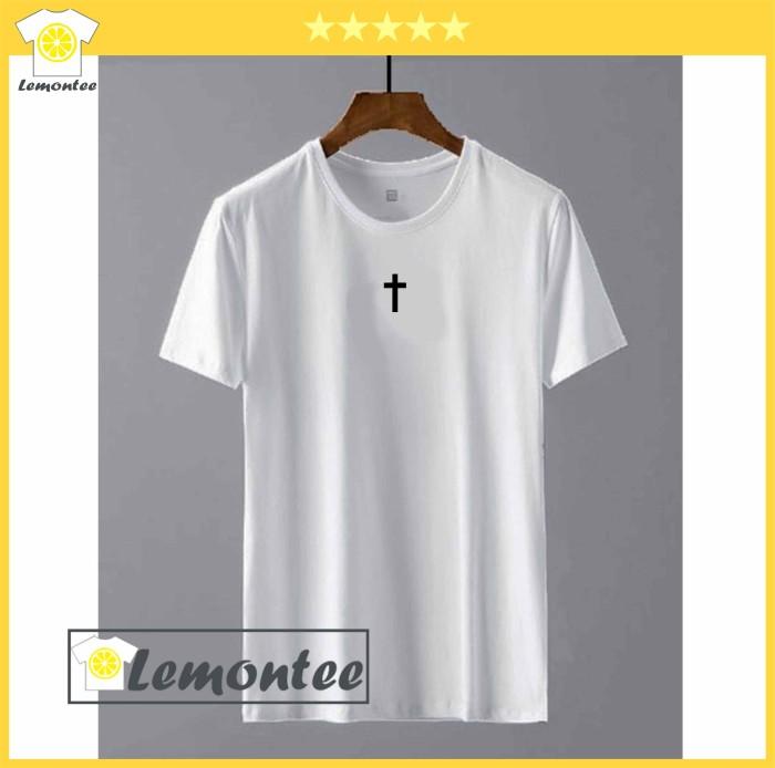 Spesial Kaos Rohani Kristen Katolik Salib 2 White Kaos Distro Pria Wanita 3
