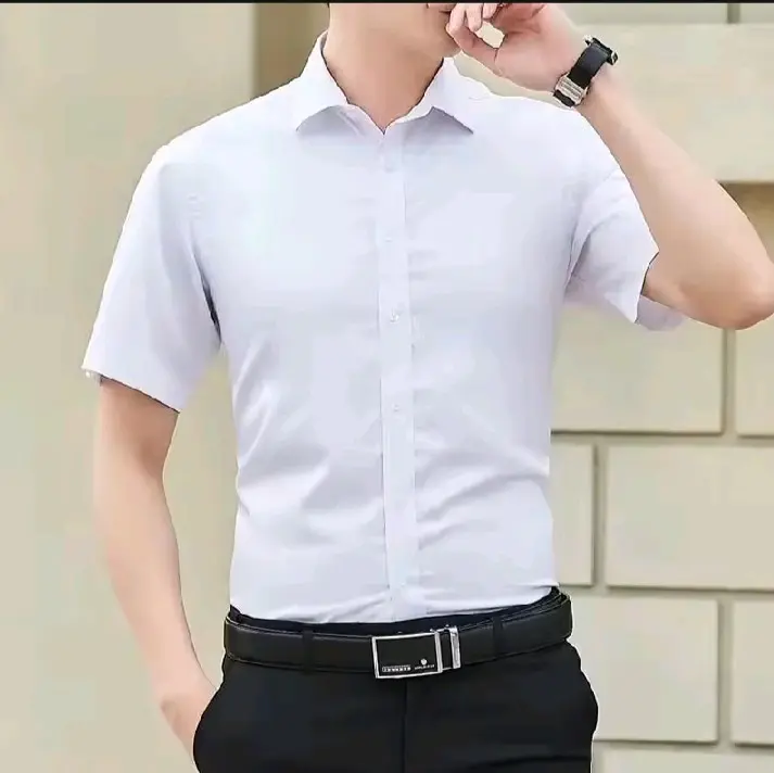 Kemeja polos pria lengan pendek Sofblue  katun nyaman casual SLIMFIT Formal  Baju Basic bisa COD Simple