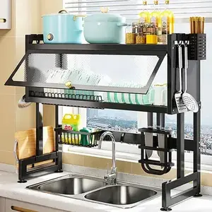 Rak Piring Dapur Wastafel Desain Praktis Fungsional Maksimalkan Ruang Penyimpanan Dapur Terorganisir