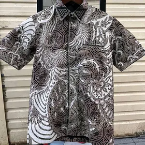 Batik katun tulis pola exclusive full jahitan smock taillor full trikot waffer  warna dasar peach kombinasi mewah elegant