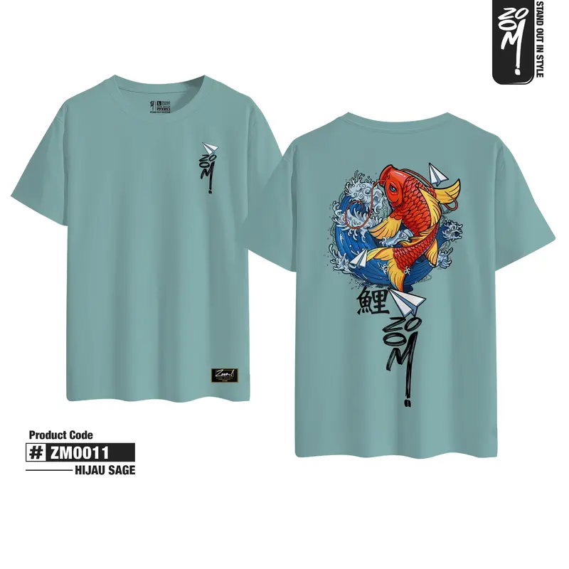 Kaos Distro Outfit By ZOOM Kualitas Premium Atasan Baju Pria Nyaman ZM0011 Combed Digital 3