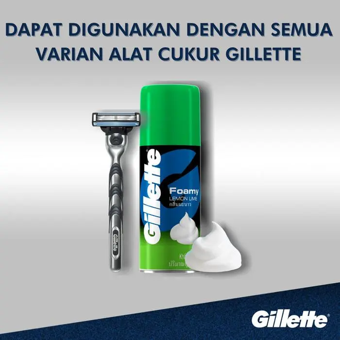 Gillette Pisau Cukur Mach 3 Fresh dan Gillette Shaving Foam Lemon Lime 175gr 3